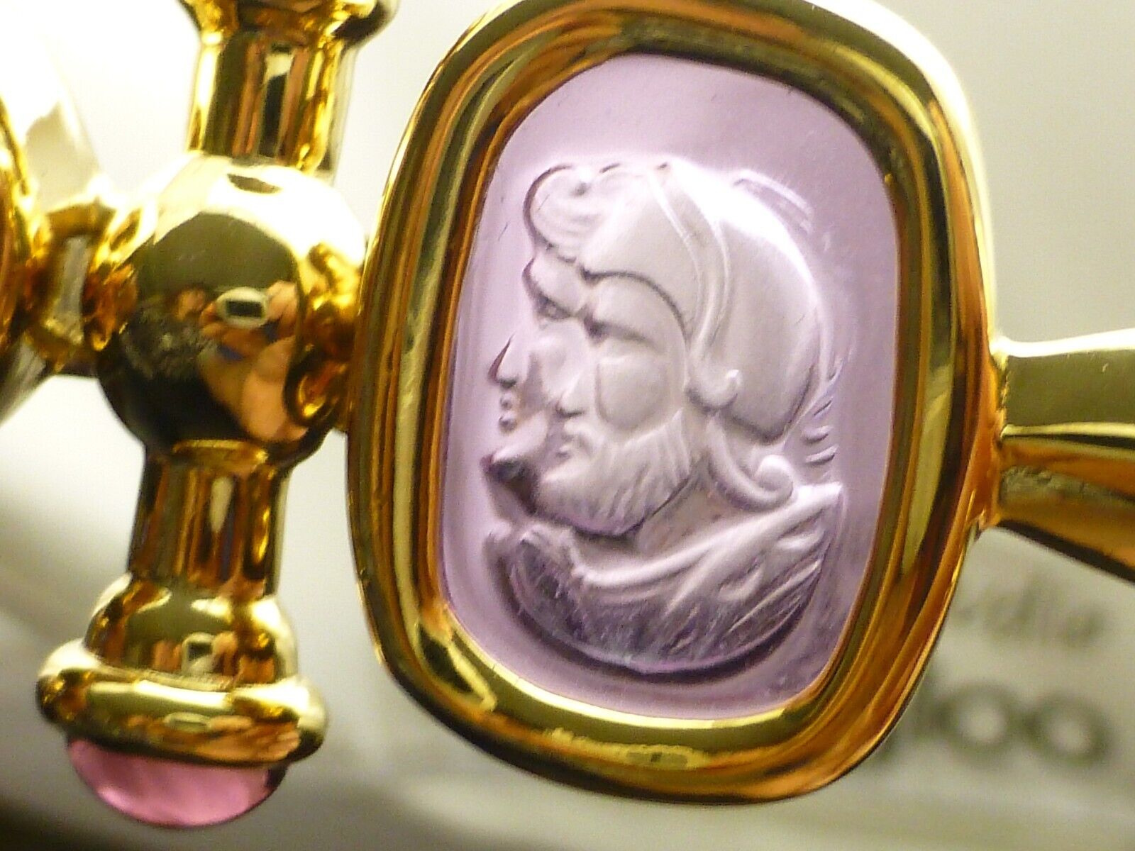 Joan Rivers Multicolor Intaglio Cabochon Gold Pla… - image 6