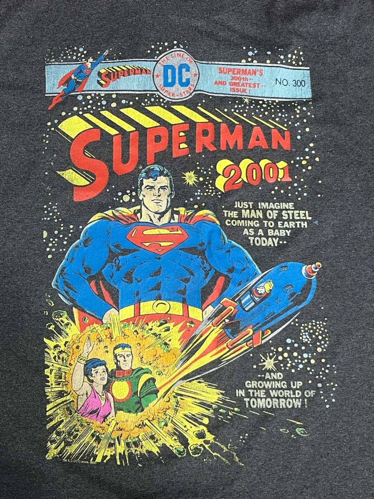 Vintage Superman 2001 DC Comics 300th Issue Gray … - image 2