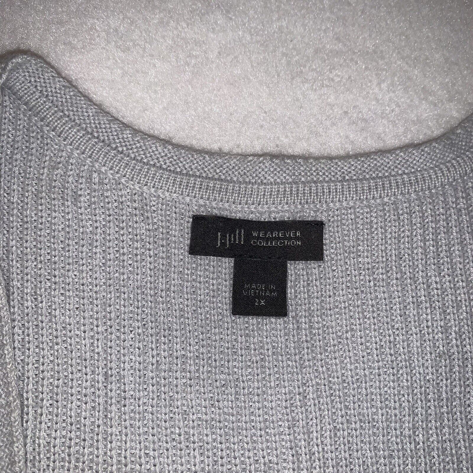 J. Jill Wearever Sweater Vest Womens Marble Gray … - image 3