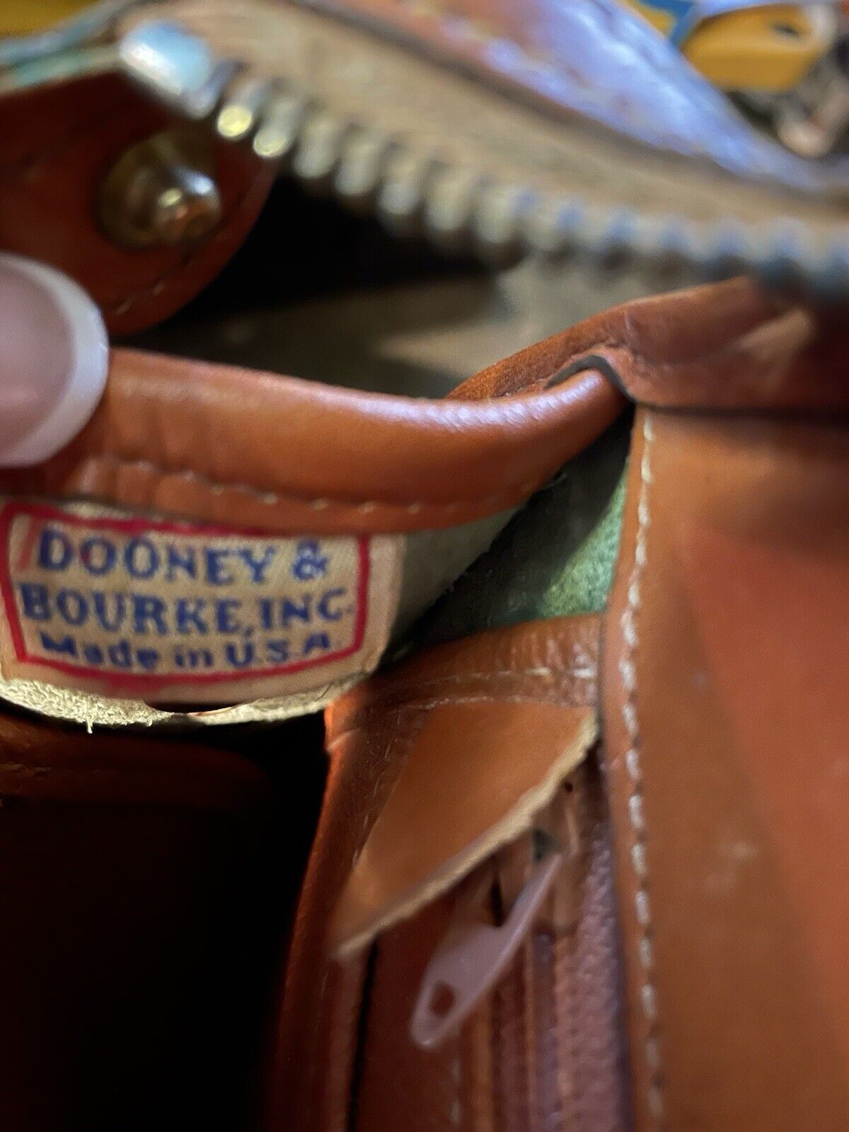 Dooney and Bourke vintage Green/lt.Brown Crossbod… - image 3