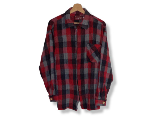 Vintage Marlboro Classic Plaid Shirt Size XL Flan… - image 1