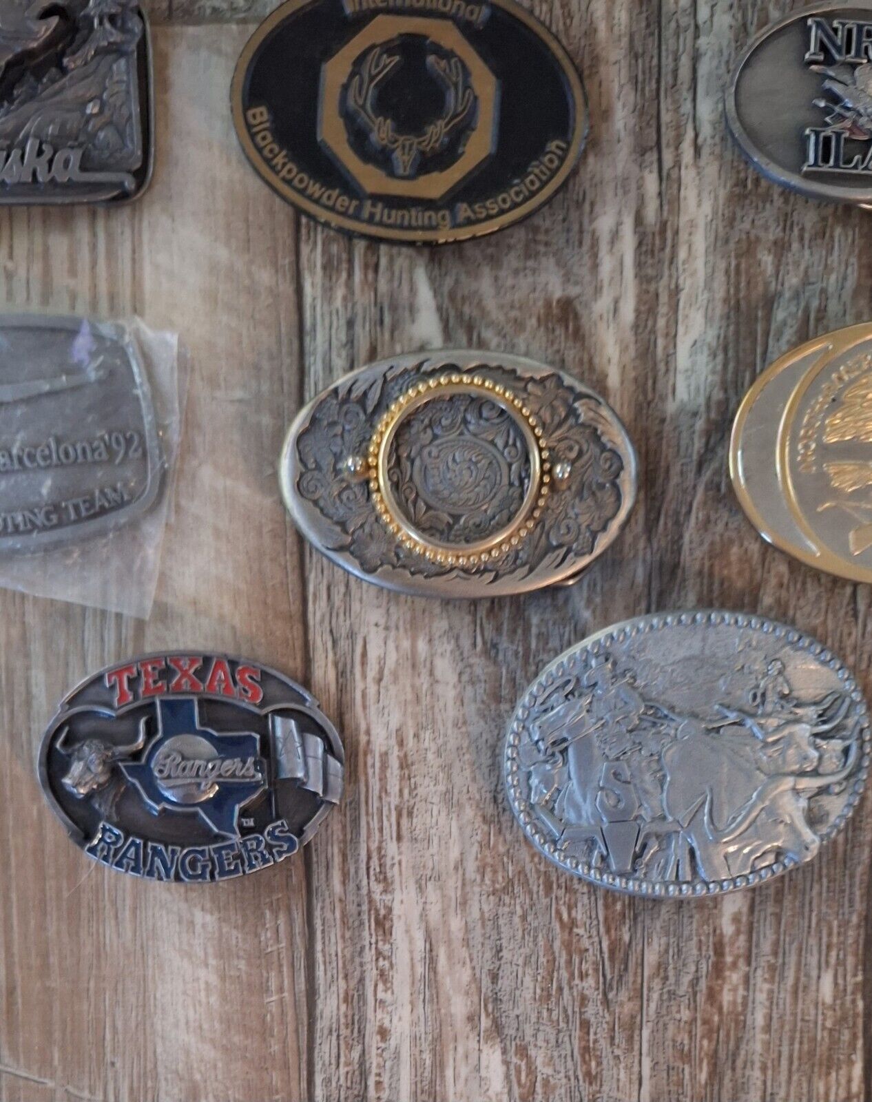 Vintage Lot of 14 Belt Buckles  Assortment - image 5