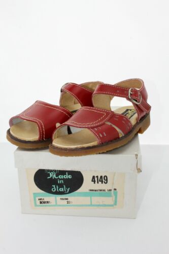 Children Girls Sandals Size 25 Fussform Red Leathe