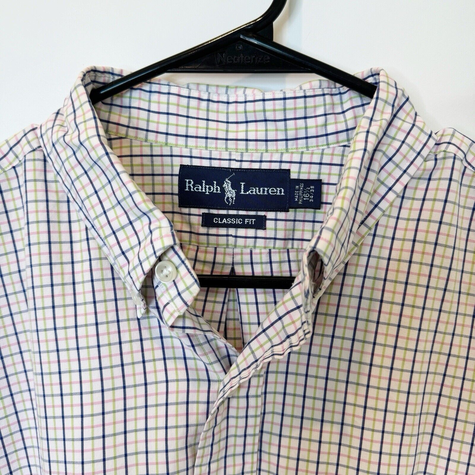 Ralph Lauren Spring Shirt Mens Large 16 1/2 Check… - image 3