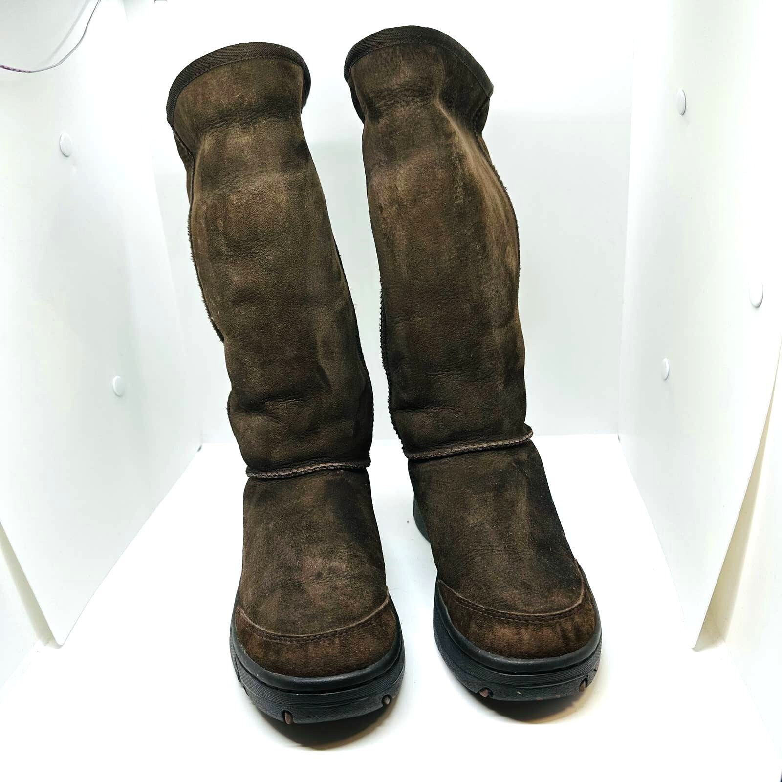 UGG Ultimate Tall Braided Back Chocolate Brown Su… - image 2