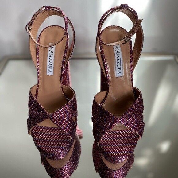 AQUAZZURA Sundance Plateau Woven Platform Sandals… - image 12