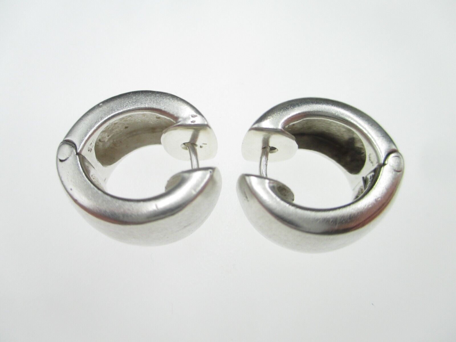 Designer Creole Earrings 925 Sterling Silver Earr… - image 3