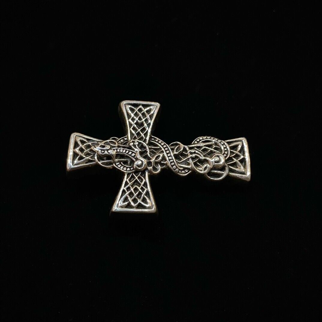 Chrome hearts 925 Silver Flame Cross pendant - image 5