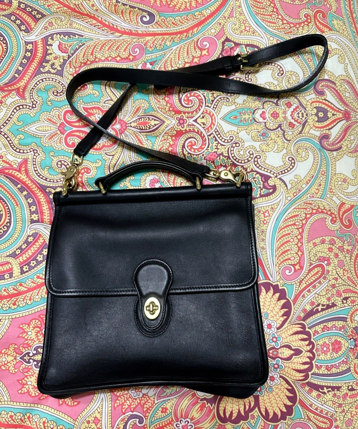 Coach Willis Bag - Black, # 9927  1980's Vintage … - image 1