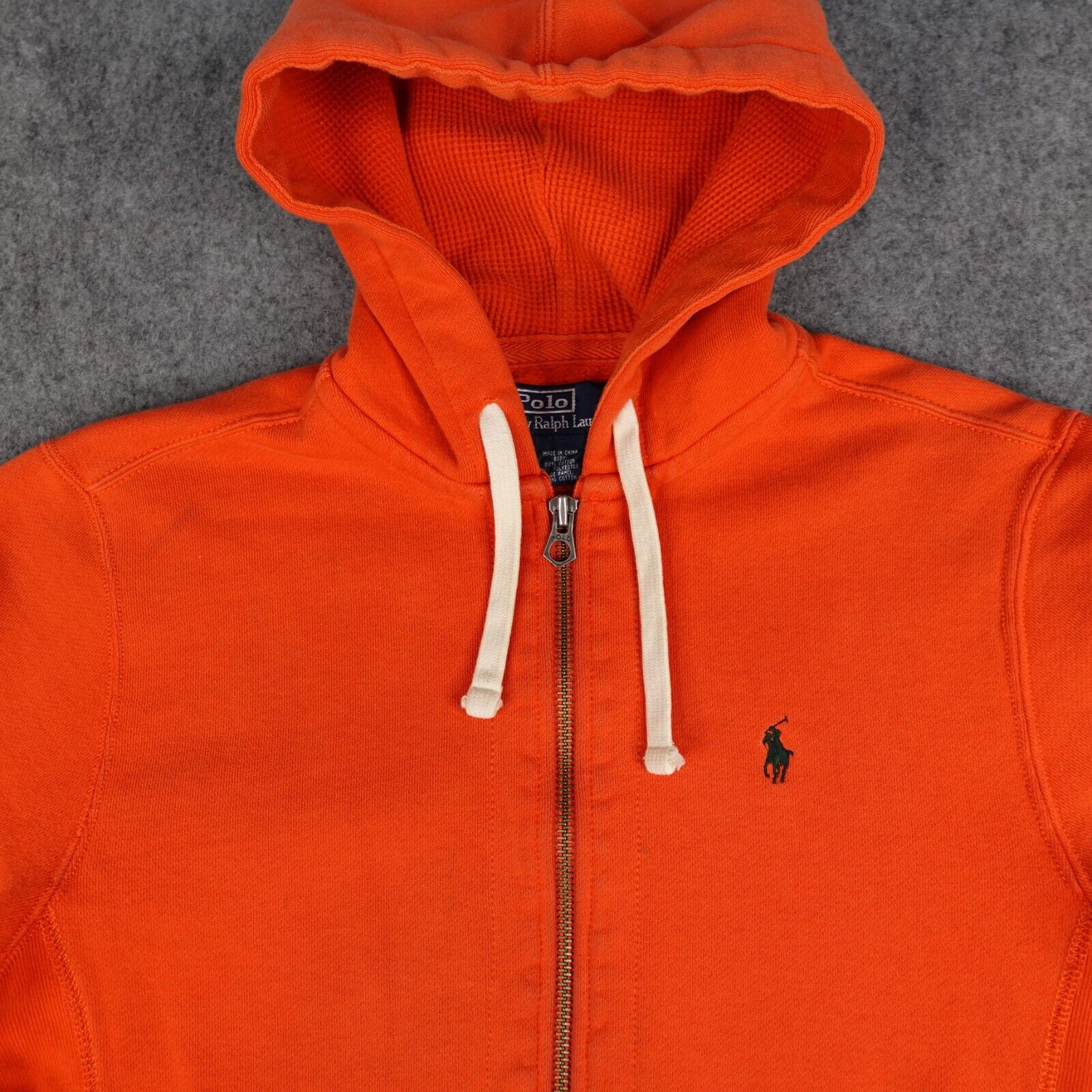 Polo Ralph Lauren Hoodie Mens Small Orange Full Z… - image 3