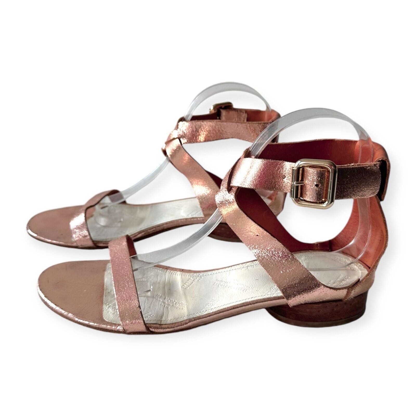 Maison Martin Margiela Rose Gold Metallic Low Hee… - image 5