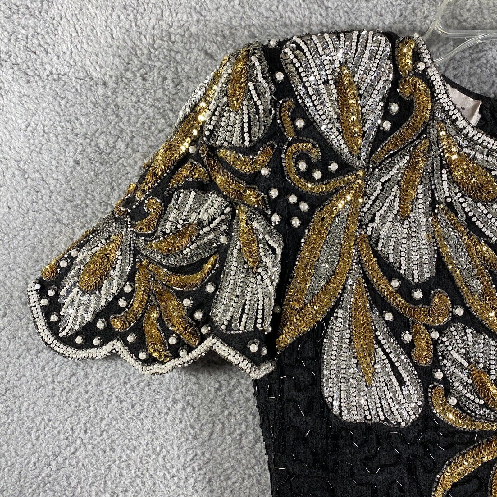 Vintage Laurence Kazar Beaded & Sequins Dress Wom… - image 4