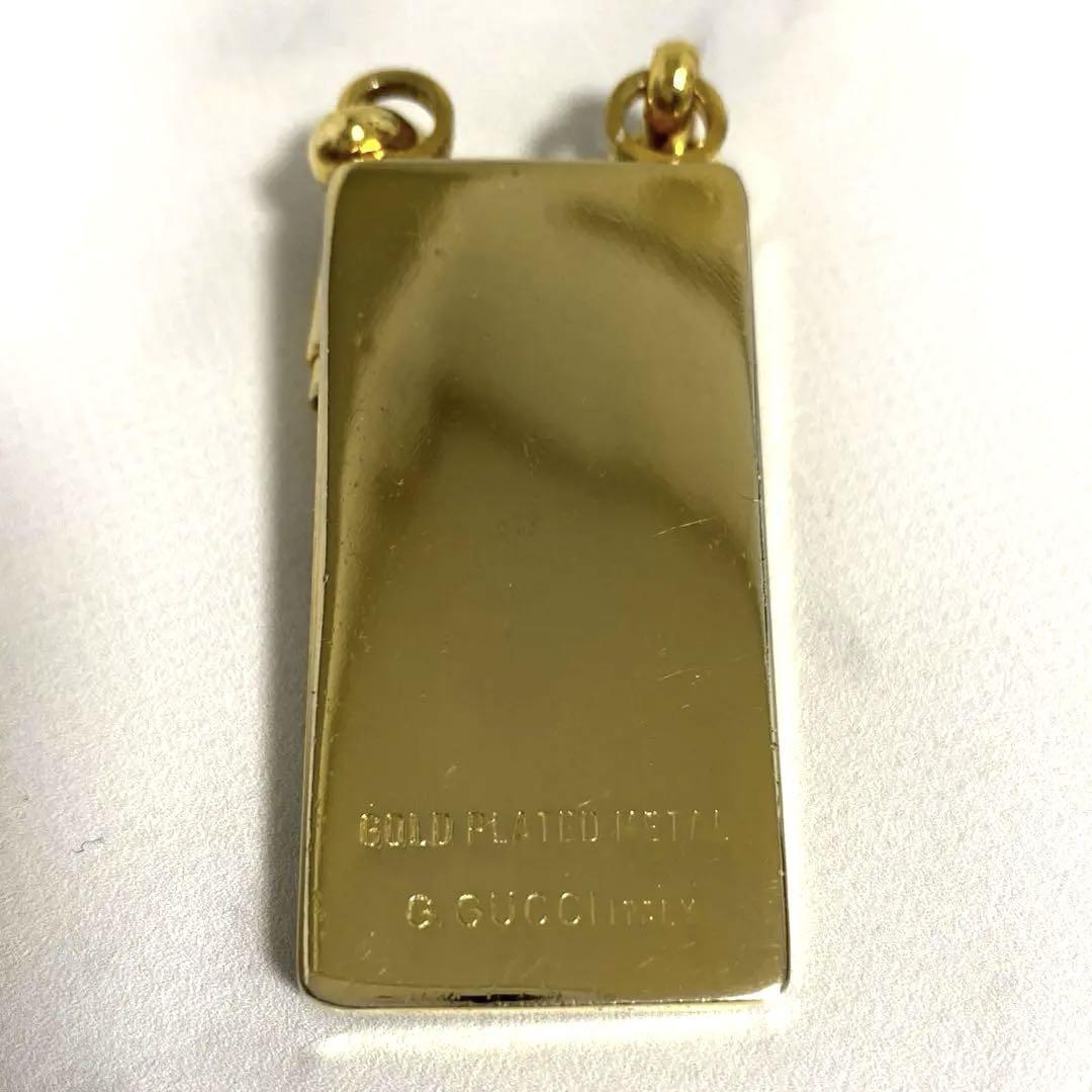 Gucci Gold Plated Metal Bag Charm Key Ring Keycha… - image 3