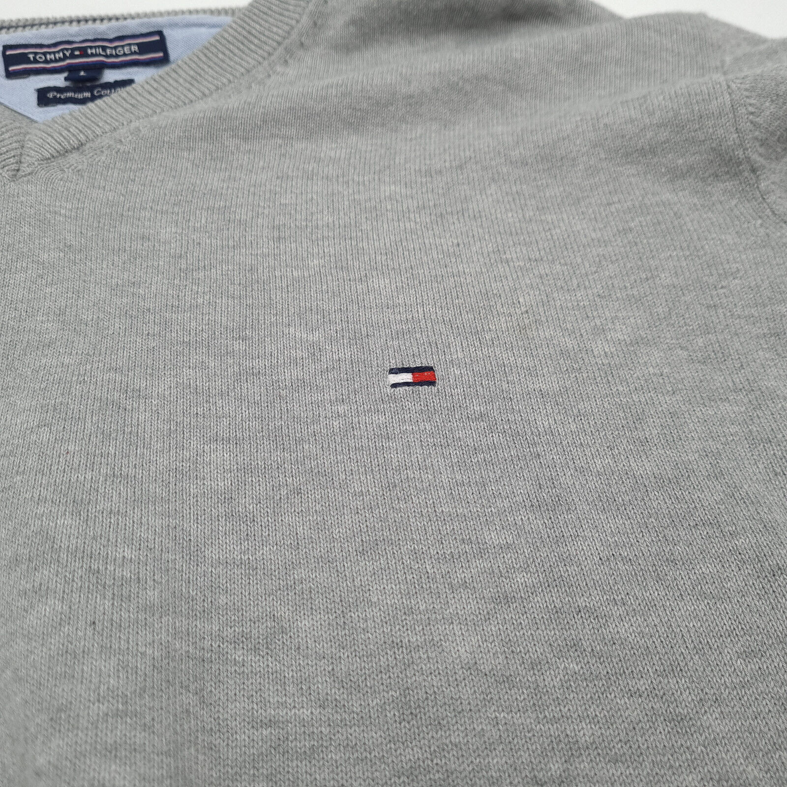 Tommy Hilfiger Jumper Sweater Men Grey Cotton Pq2… - image 5