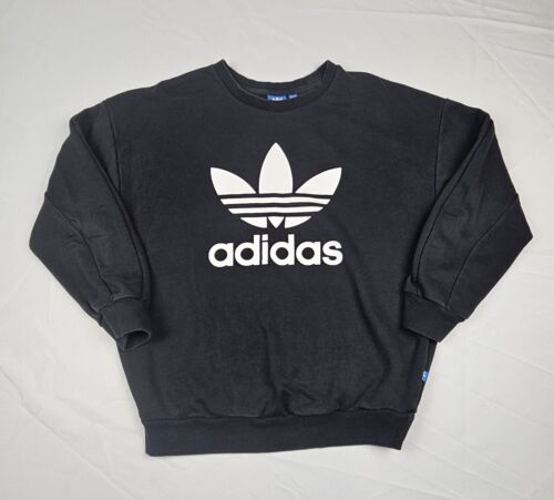 Adidas Men's Size Small Black Trefoil Crew Neck P… - image 1