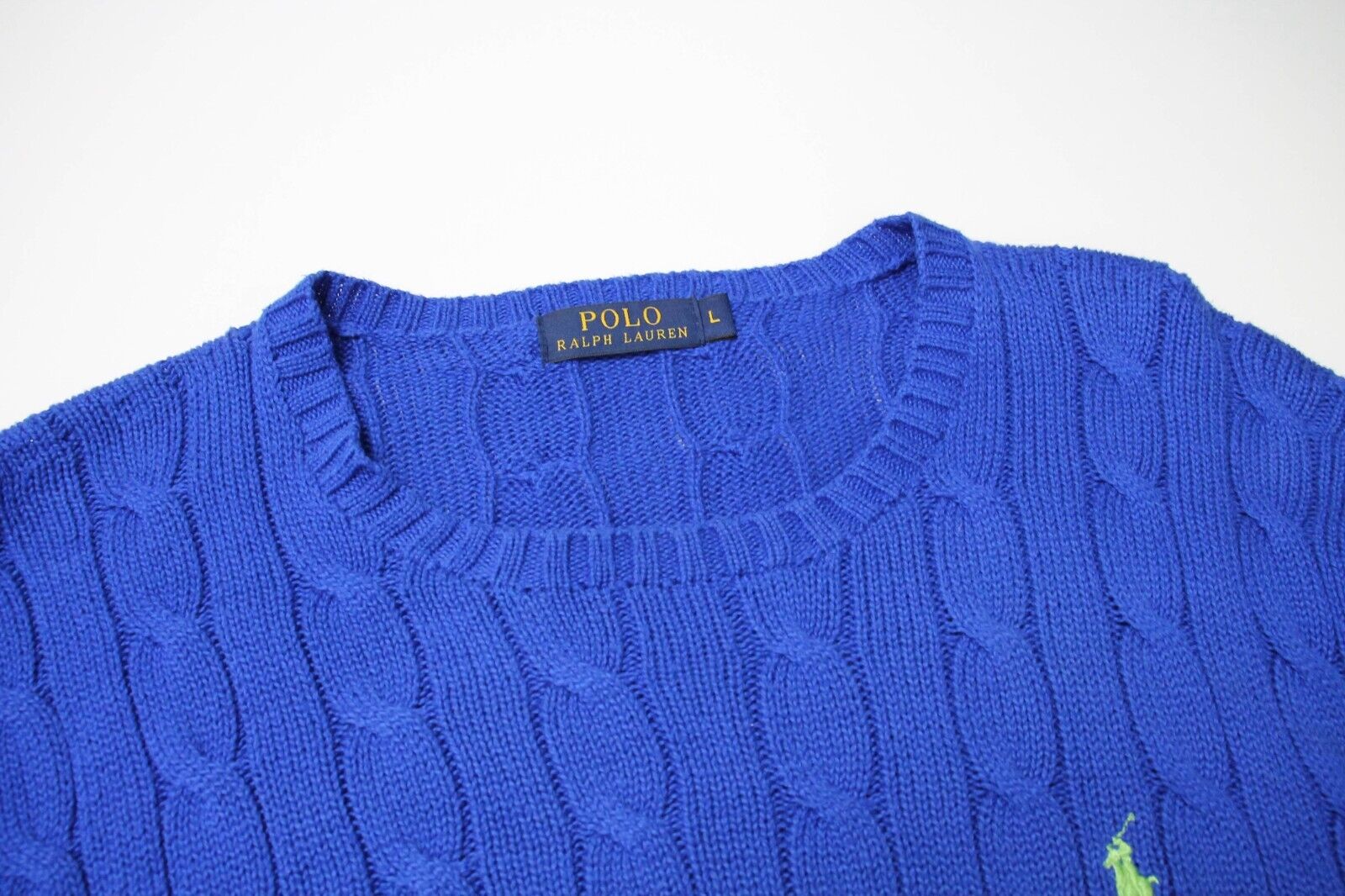 POLO RALPH LAUREN Jumper Men's LARGE Crew Neck Ca… - image 4