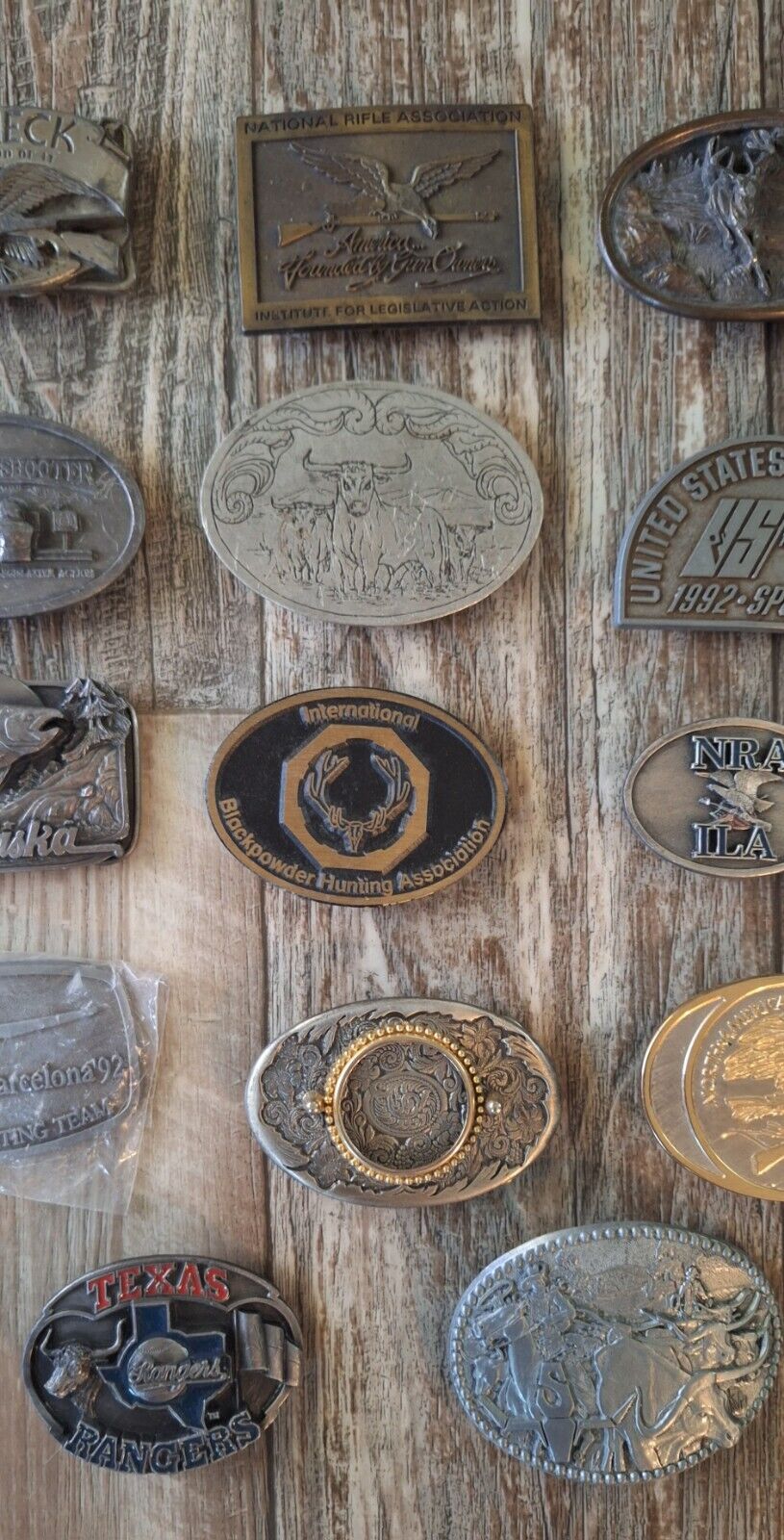 Vintage Lot of 14 Belt Buckles  Assortment - image 3