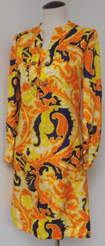 ADELE MARTIN VNTG 1960S RETRO MOD ORANGE YELLOW P… - image 1