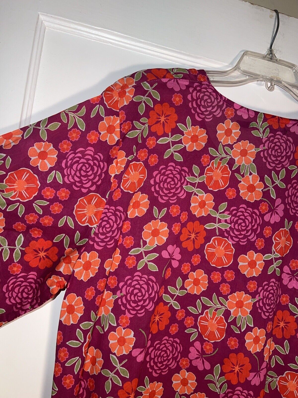 GUDRUN SJODEN 100% COTTON FLORAL PRINT BUTTON tun… - image 10