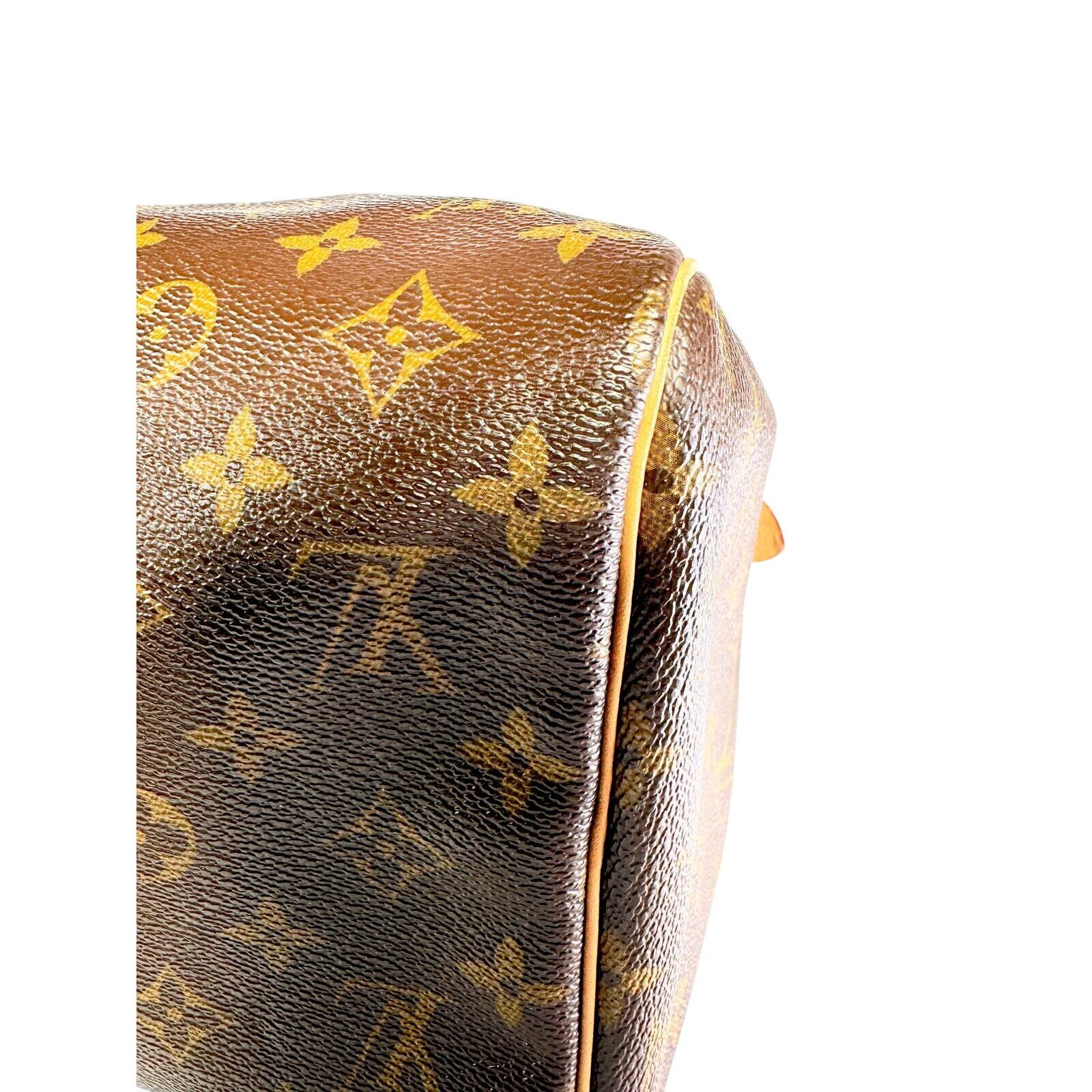 LOUIS VUITTON Speedy 30 LV Monogram Canvas Leathe… - image 10