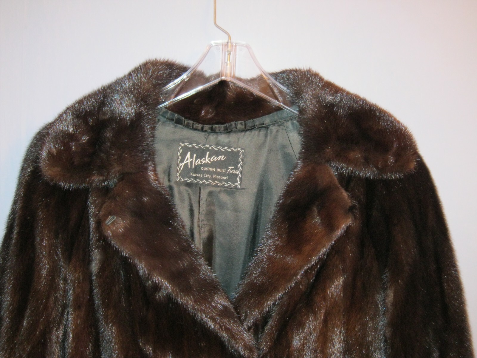 Classic MINK fur coat dark brown black Women's La… - image 3