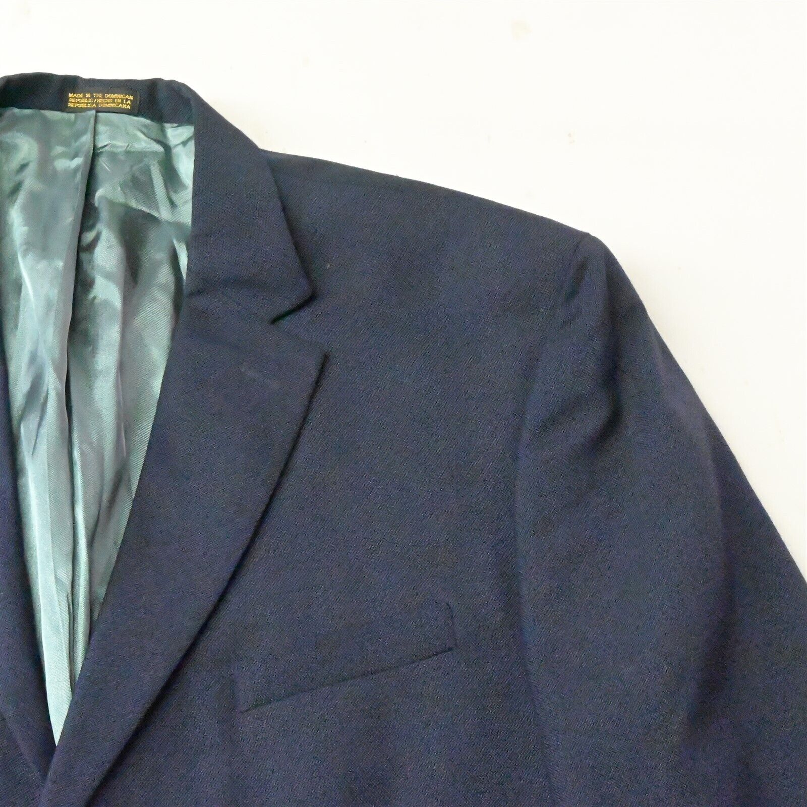 Vtg Stafford 48L Navy Blue Gold Button Mens Blaze… - image 2