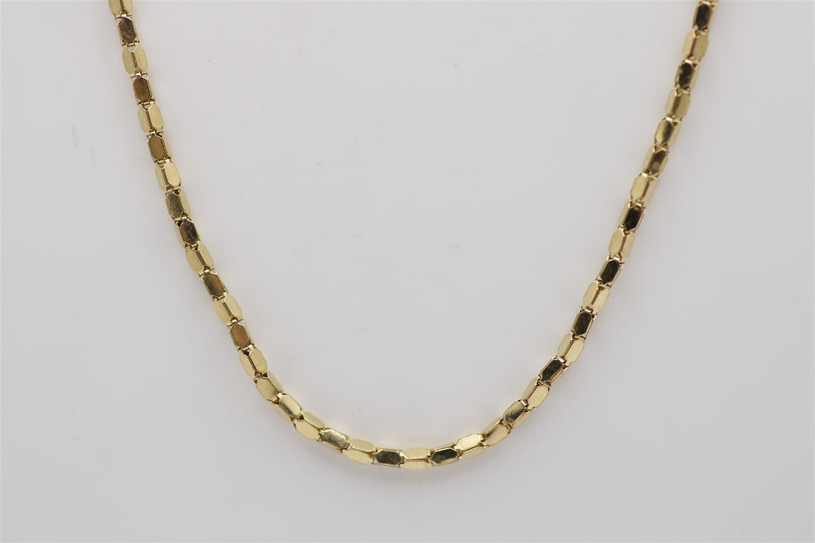 Vintage 14k Yellow Gold Faceted Bead Necklace 24" - image 2