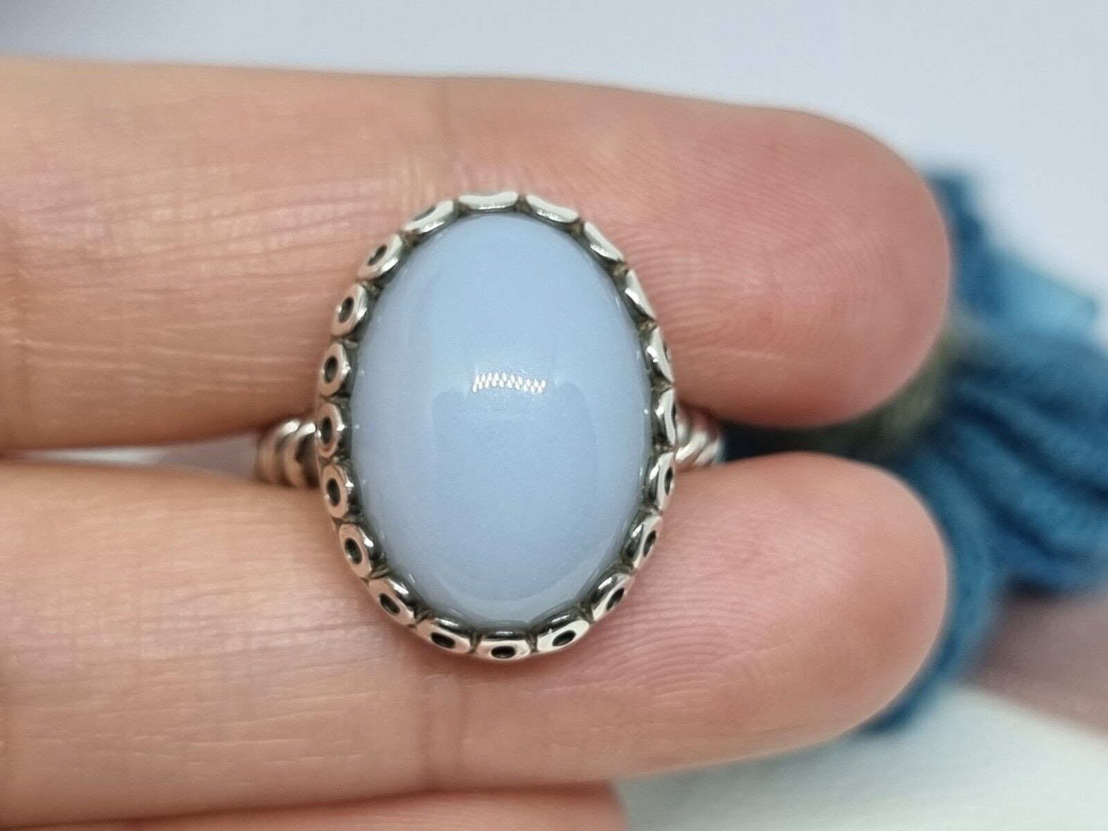 Genuine Pandora Chalcedony Forever my Friend Ring… - image 3