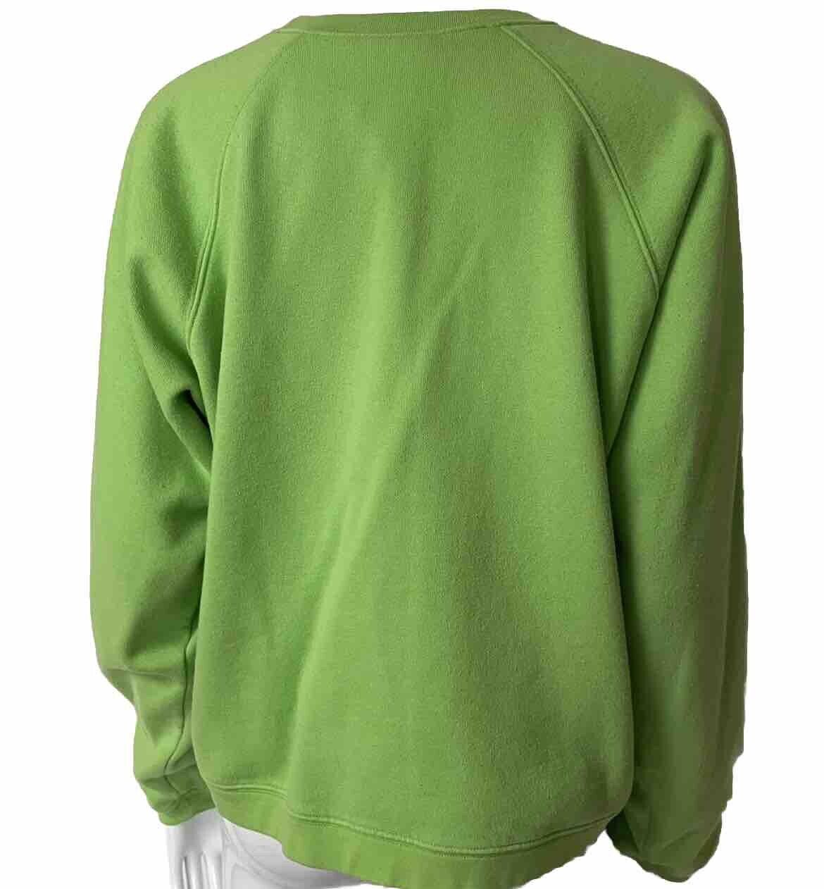 Y2K Adidas Green Spellout Sweatshirt Size S Varsi… - image 2