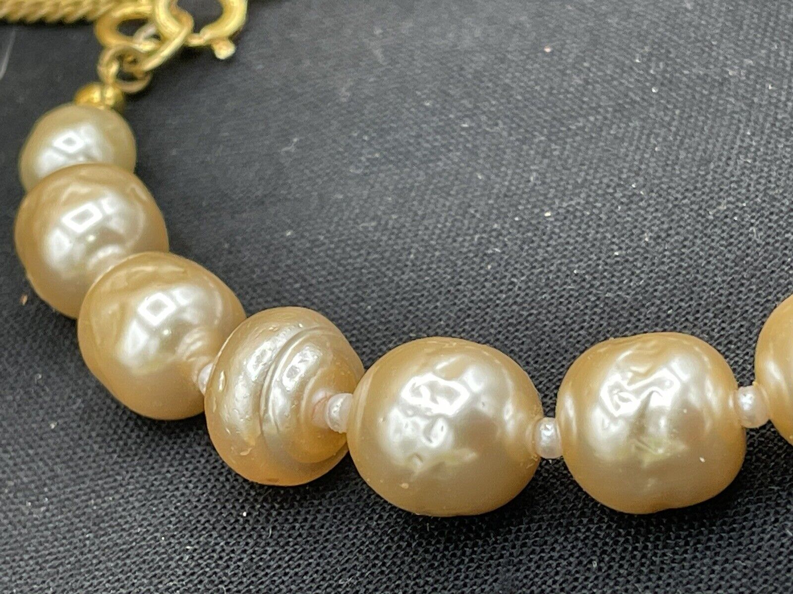 Vtg MIRIAM HASKELL Faux  Pearl Bracelet 6 1/2 " B… - image 3