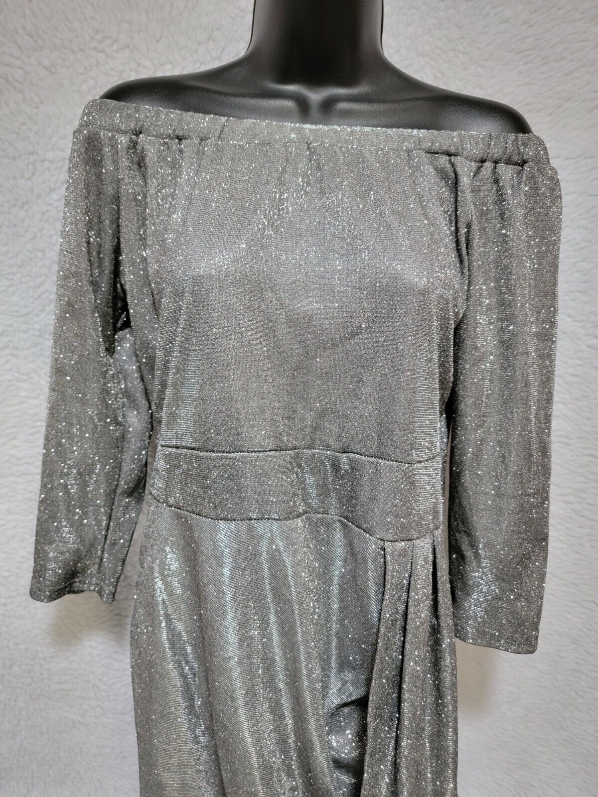 Womens Dress Size M L Medium Large Silver Black G… - image 1