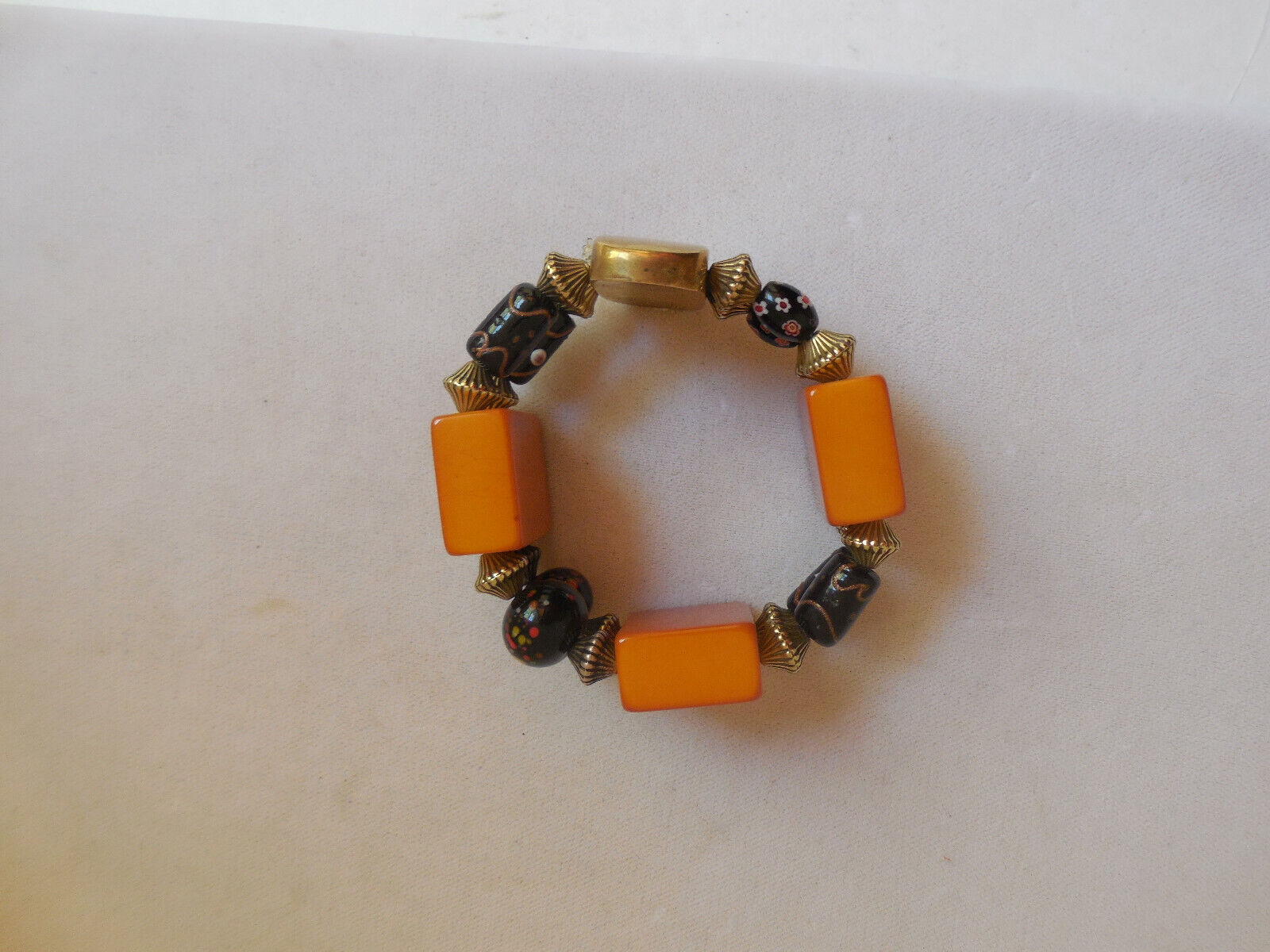 Vintage Bakelite Mahjong Tile Stretch Bracelet - image 6