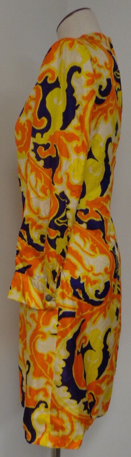 ADELE MARTIN VNTG 1960S RETRO MOD ORANGE YELLOW P… - image 11