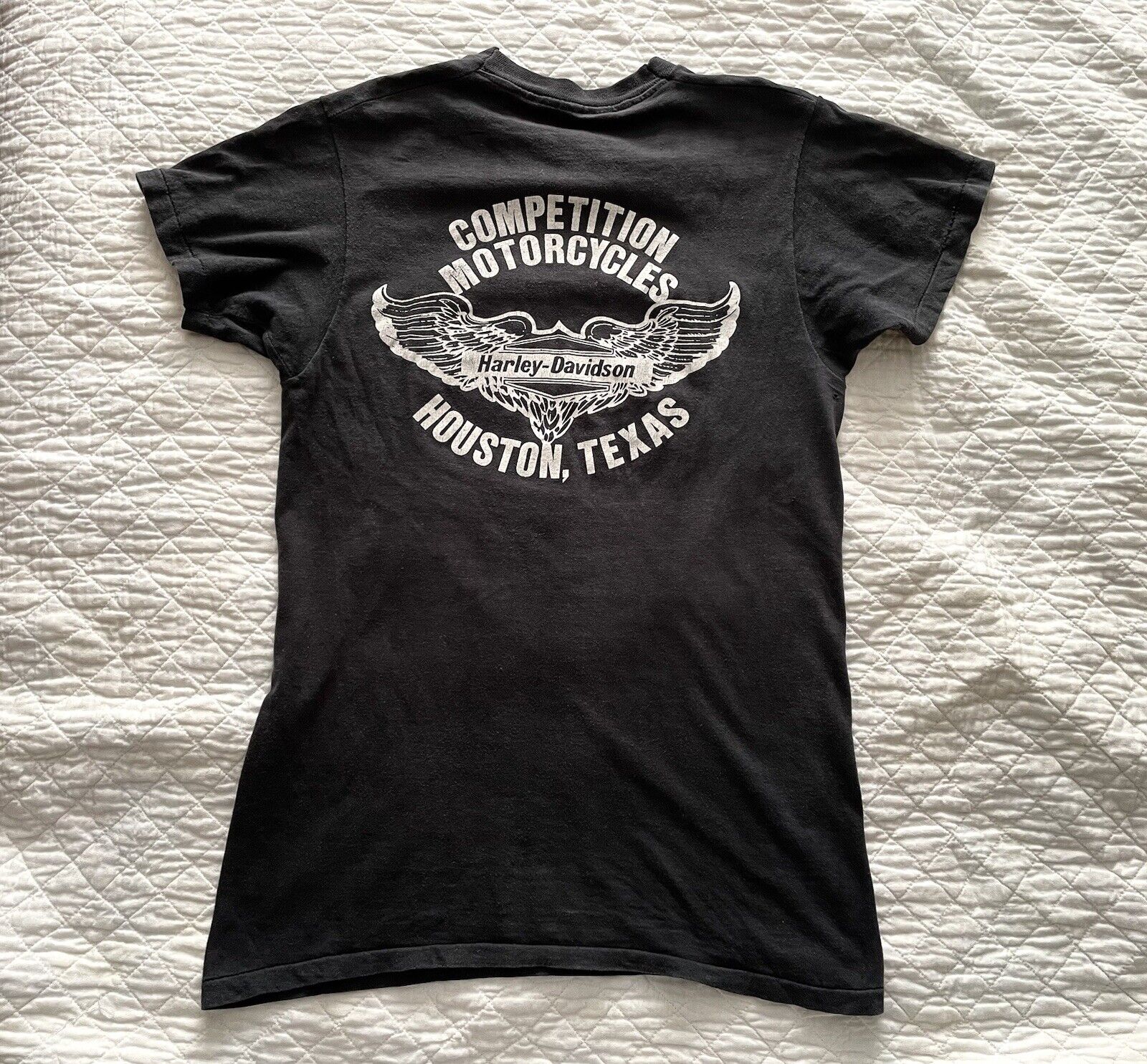 Vintage Black Harley Davidson Panhead Cotton T Sh… - image 3