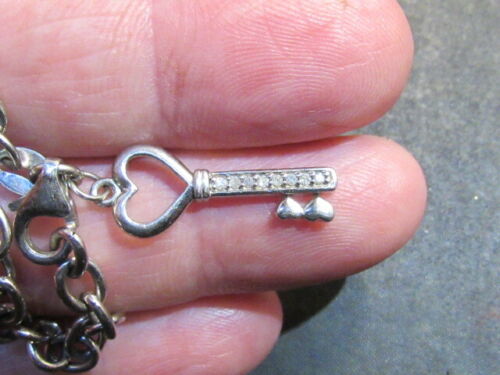 diamond key sterling silver - image 1