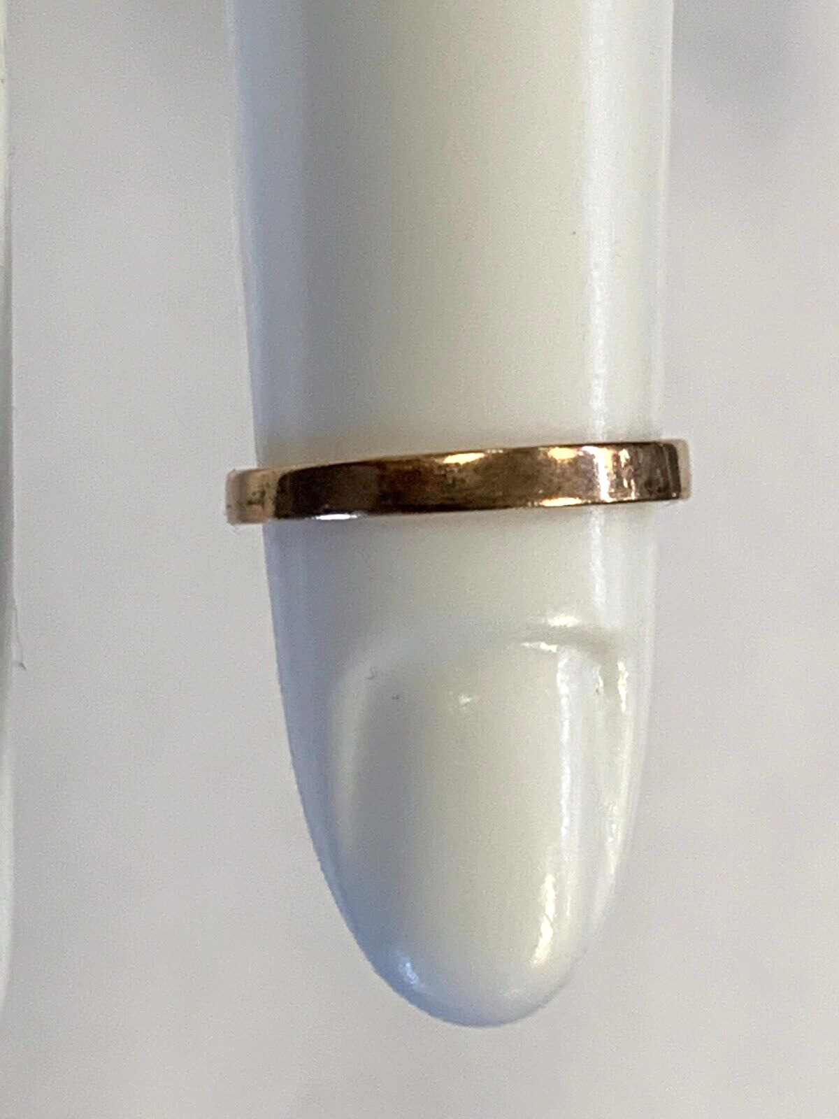 14K YELLOW GOLD HOLLOW WEDDING BAND ESTATE - image 1