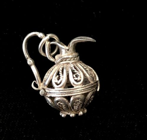 Vintage Sterling Silver Moveable Filigree Putcher… - image 1