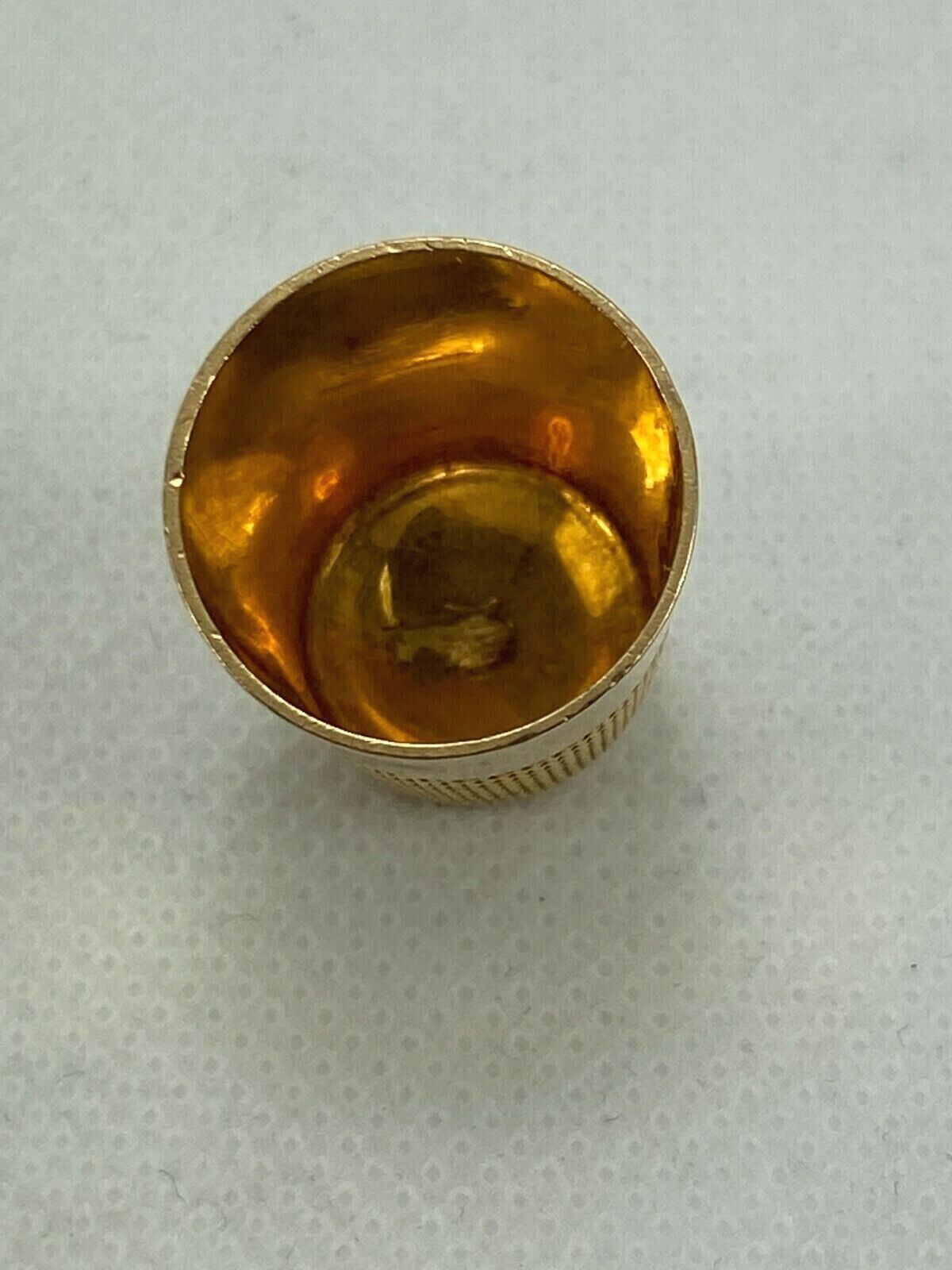 ESTATE 14k Yellow Gold Thimble - image 4