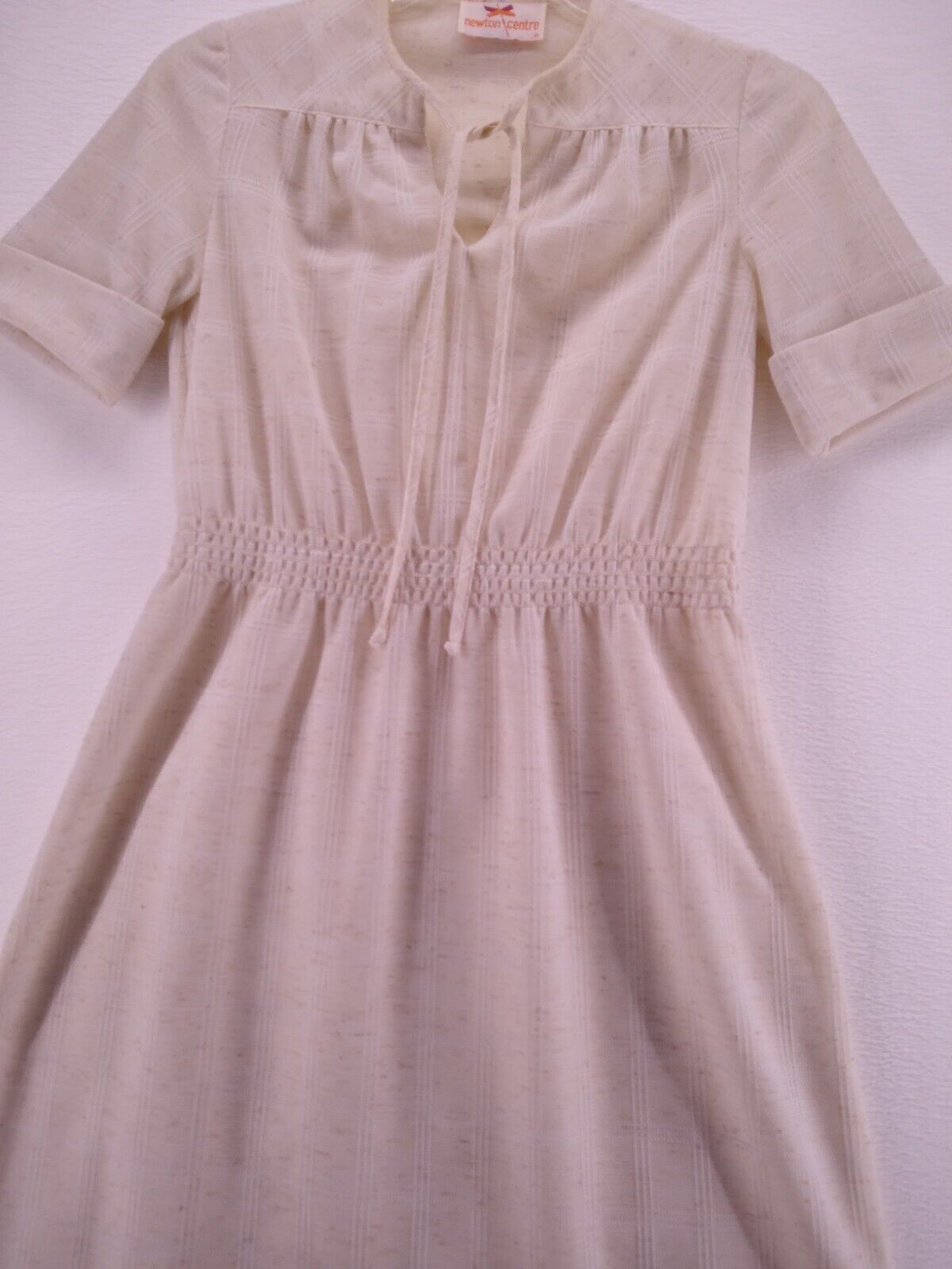 Newton Centre ~ Dress Women Sz Sm Plaid Beige Pra… - image 5