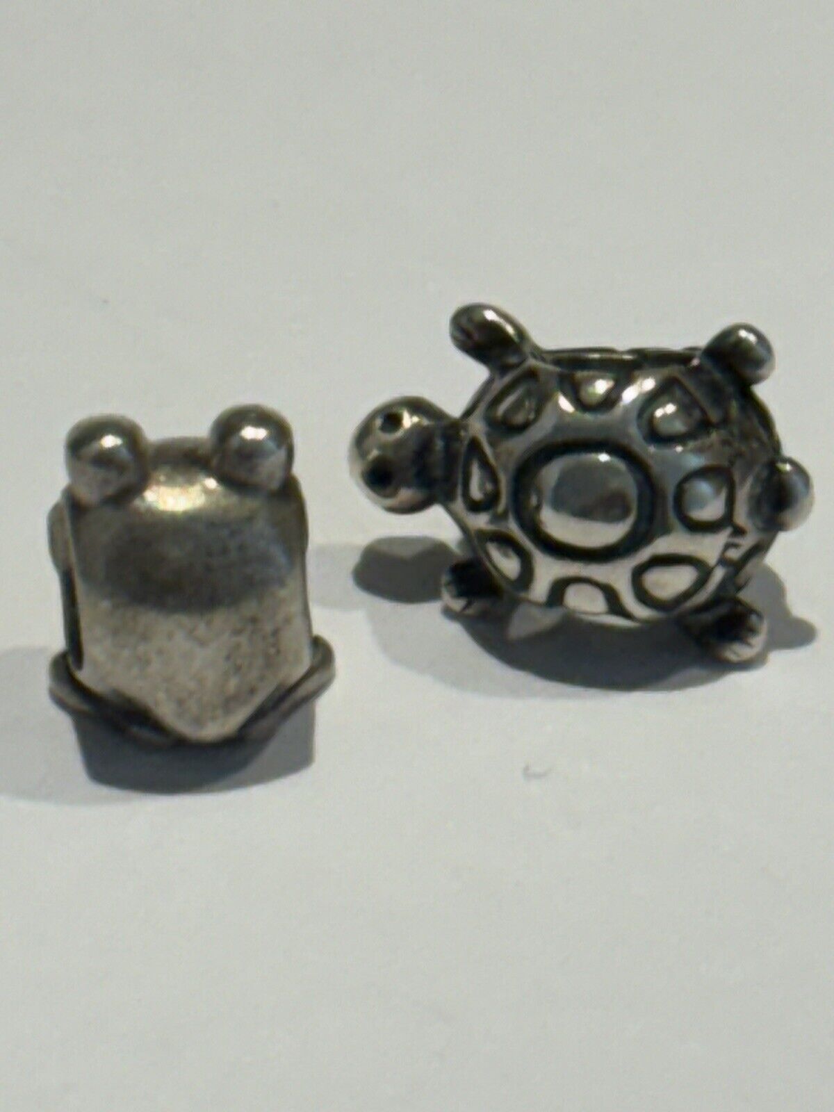 2 PANDORA STERLING SILVER BEAD CHARMS - TURTLE AN… - image 2