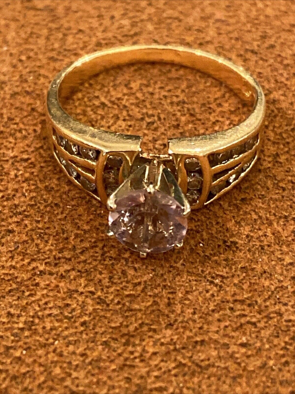 14 KT YG 1 Ct Kunzite And Diamond Vintage Ring (6) - image 2