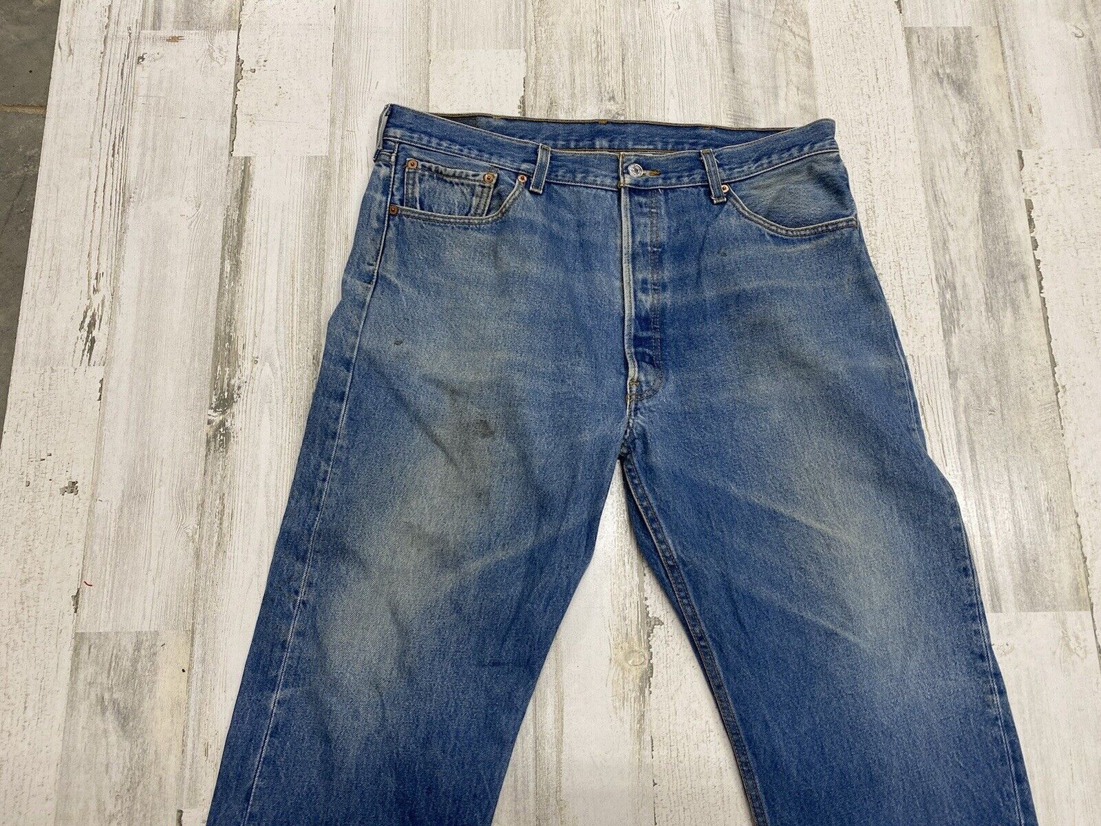 Vintage Levis 501 XX Distressed Faded Jeans Denim… - image 2