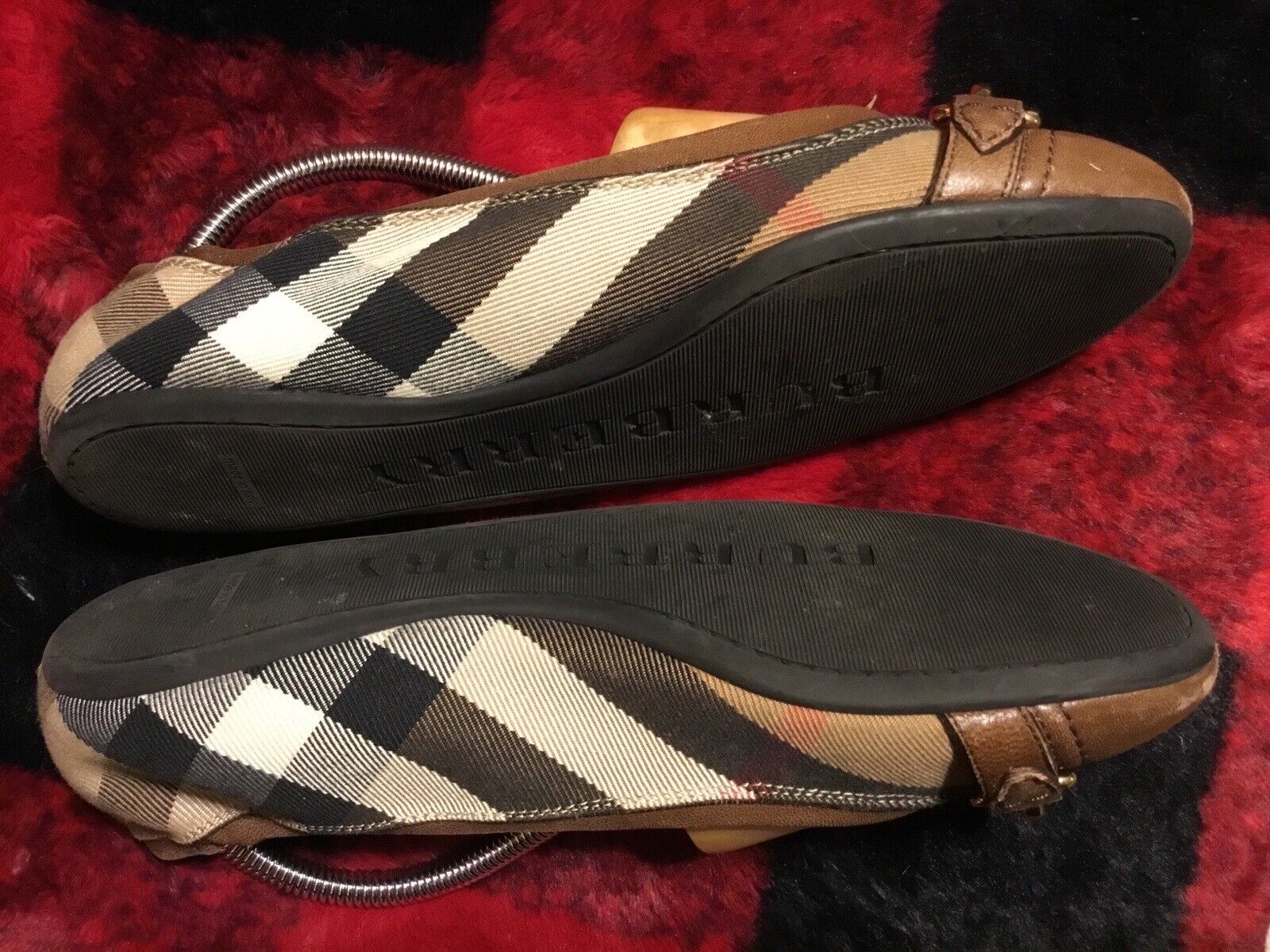 Rare Burberry Woman’s Heritage House Check Ballet… - image 7