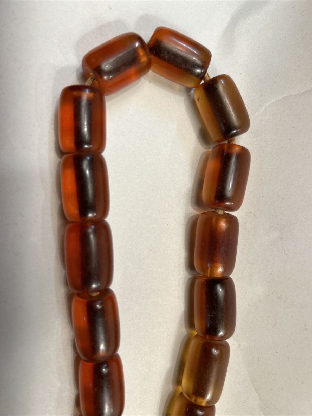 ANTIQUE AFRICAN AMBER BEADS NECKLACE, TRANSLUCENT… - image 2