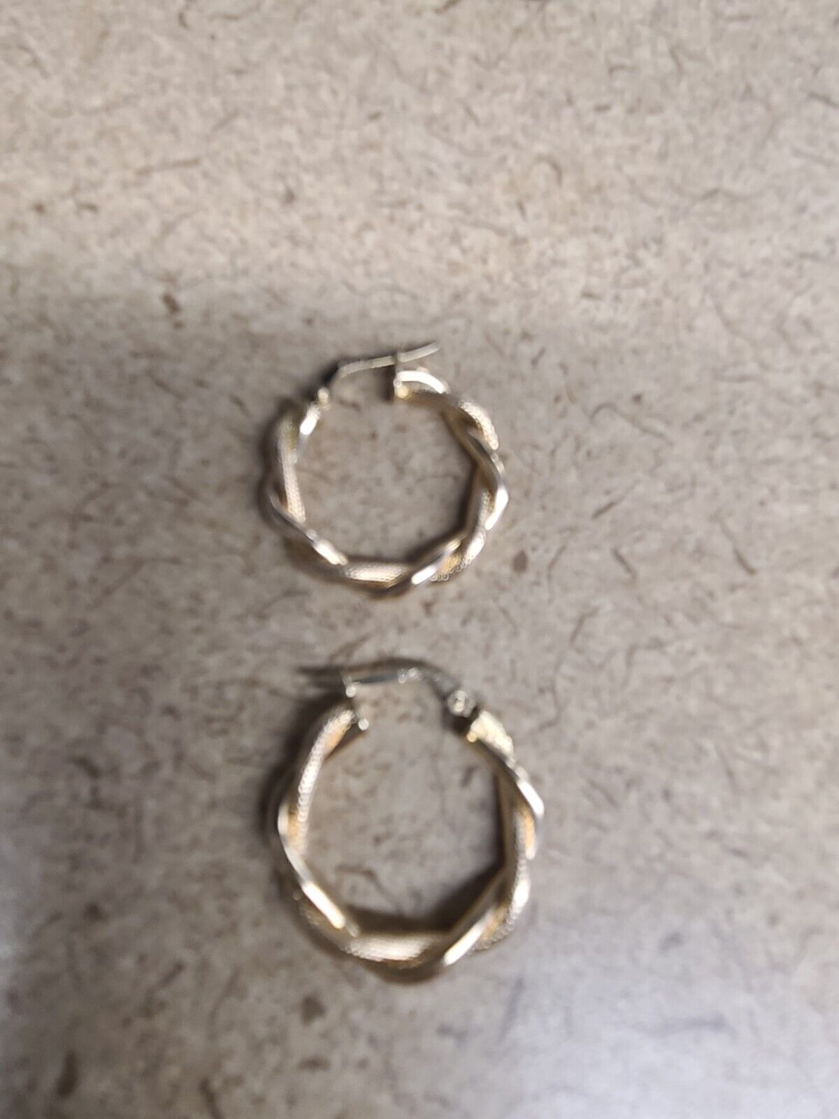 14K Hollow Hoop Earrings 2 Grams - image 2