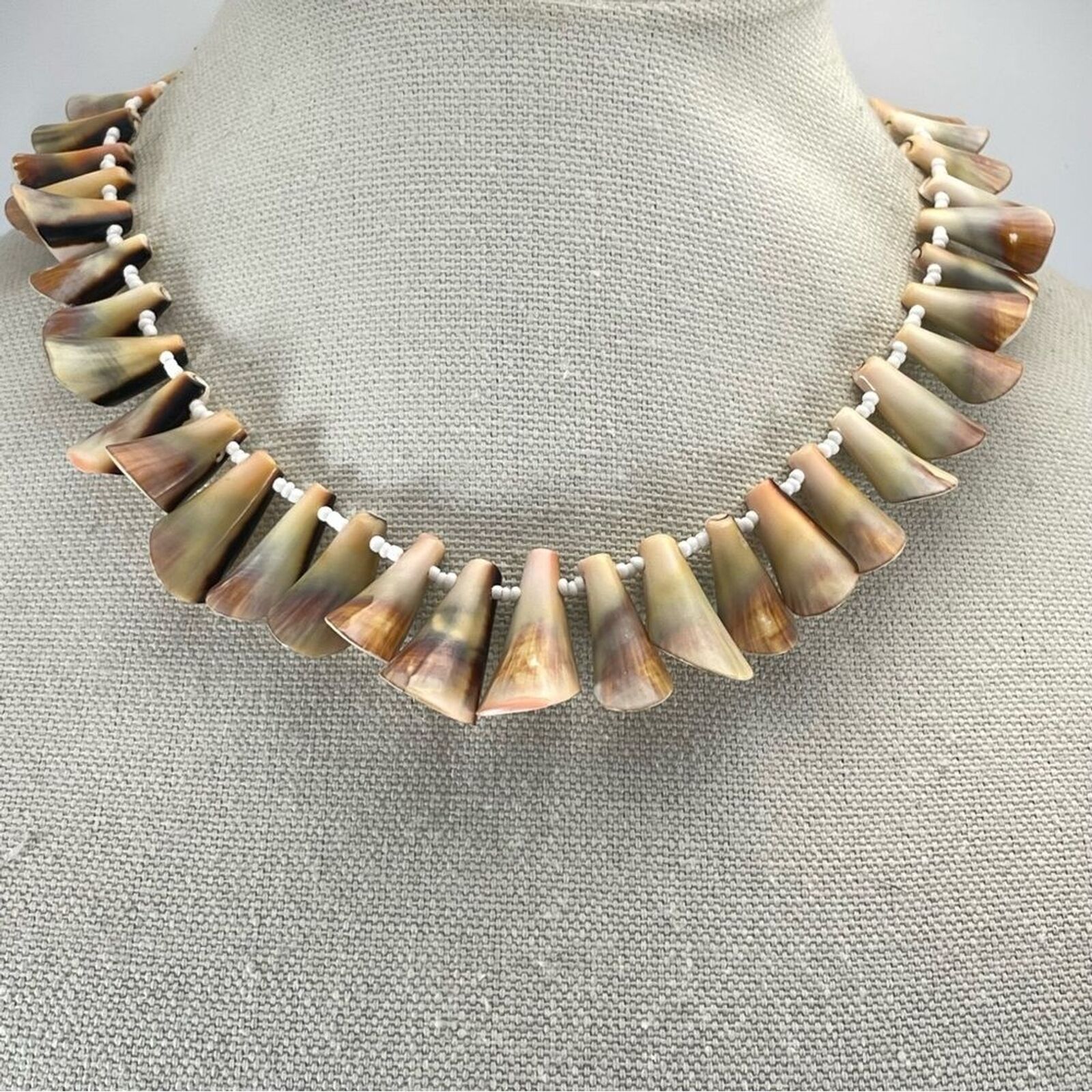 Vintage Twisted Shell Handmade Artisan Statement … - image 1