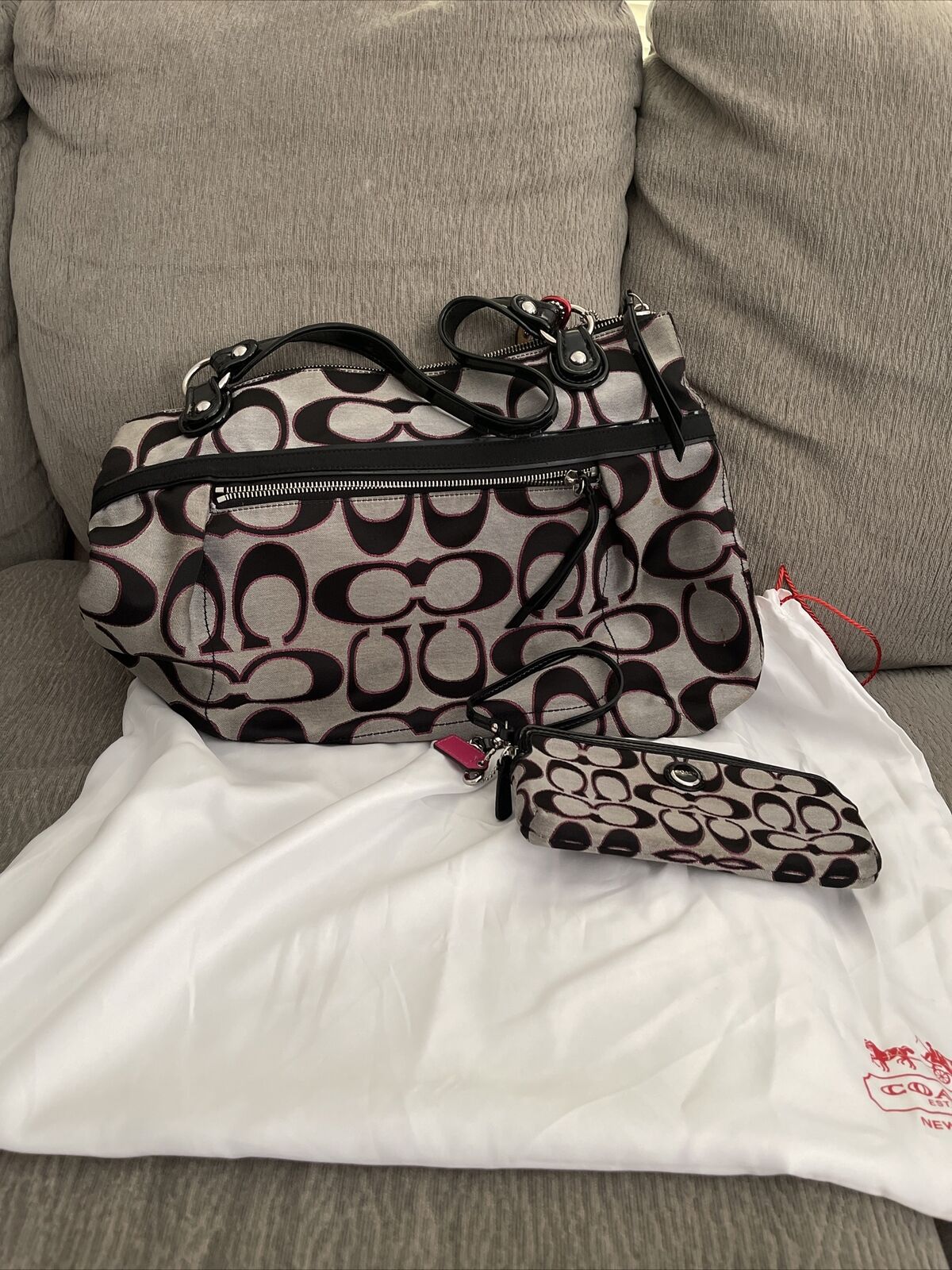 authentic Coach handbag and wristlet - image 1