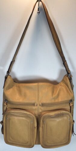 Tignanello Vintage Leather Hobo Shoulder Camel Co… - image 1