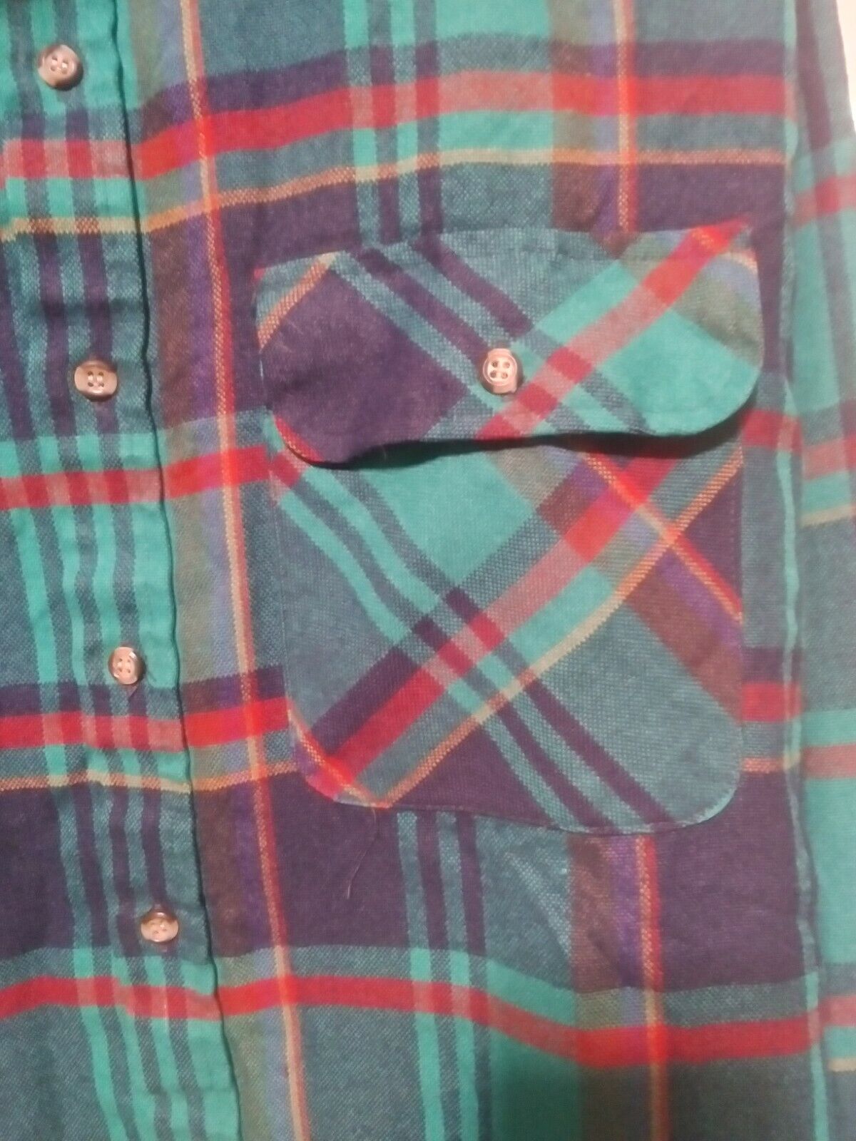 Vintage Men’s Sz Med Saugatuck Dry Goods Plaid Fl… - image 2