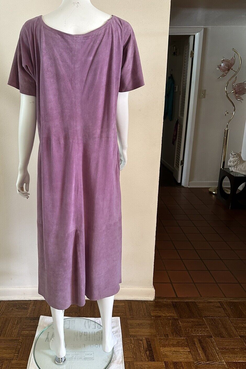 1970s Ralph Lauren Collection Purple Suede Dress … - image 3